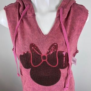 DISNEY BOUTIQUE Minnie Mouse SEQUIN Hoodie DISNEY MINNIE MOUSE TOP S